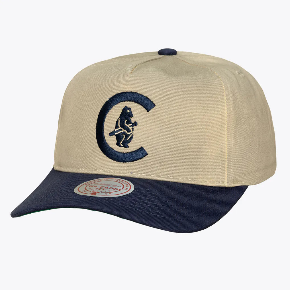 Chicago Cubs Mitchell & Ness Retro Roots Deadstock Cooperstown Snapback Hat - Cream Techwosell