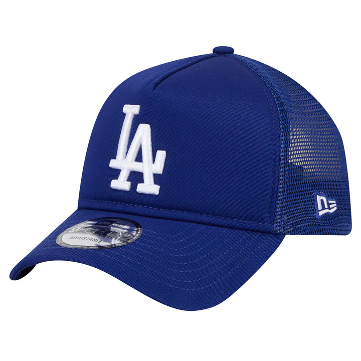 Los Angeles Dodgers New Era 9FORTY A-Frame Trucker Adjustable Hat - Royal