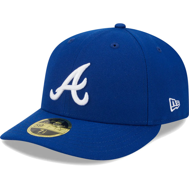 Atlanta Braves New Era White Logo Low Profile 59FIFTY Fitted Hat - Royal