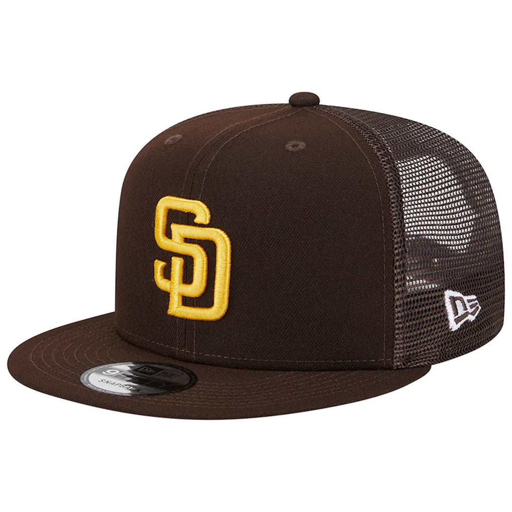 San Diego Padres New Era Team Color Trucker 9FIFTY Snapback Hat - Brown