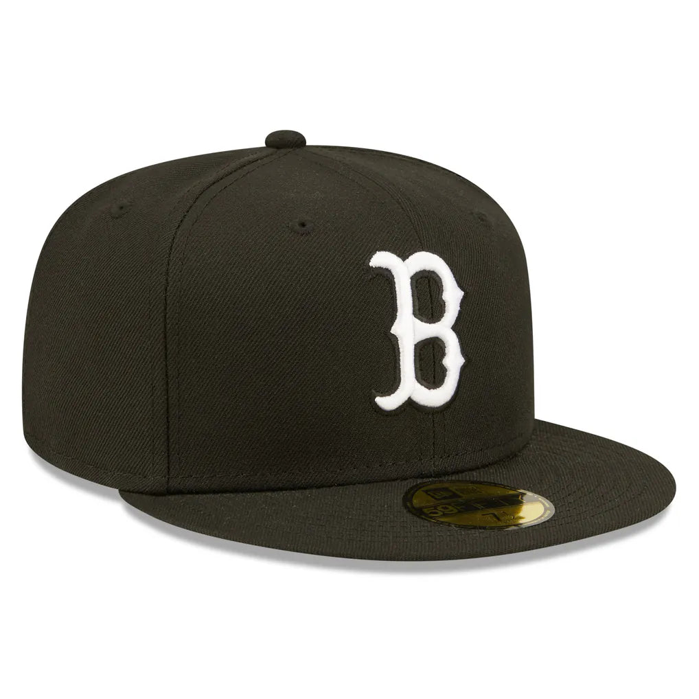 Boston Red Sox New Era Team Logo 59FIFTY Fitted Hat - Black Techwosell