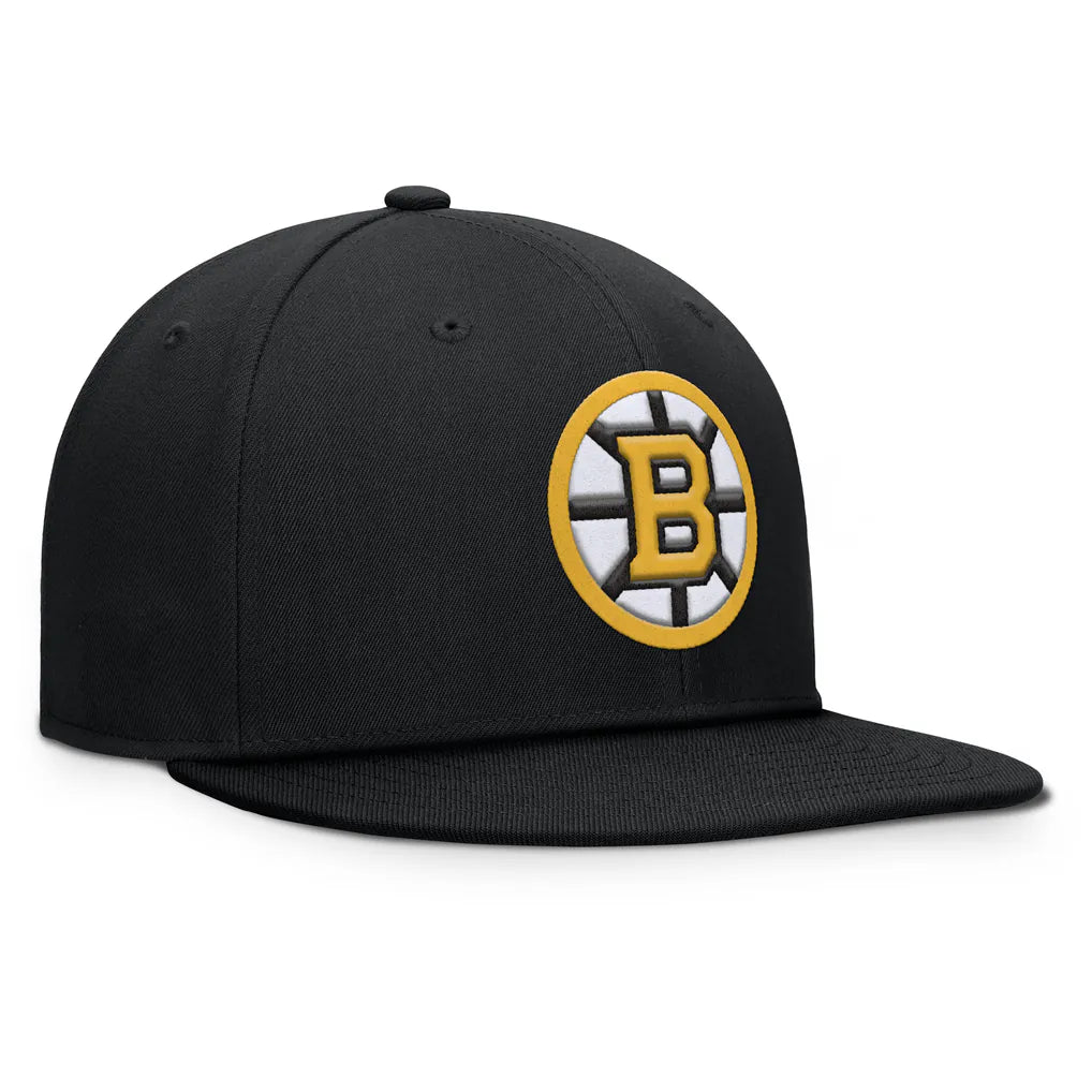 Boston Bruins Fanatics Primary Logo Snapback Hat - Black Techwosell