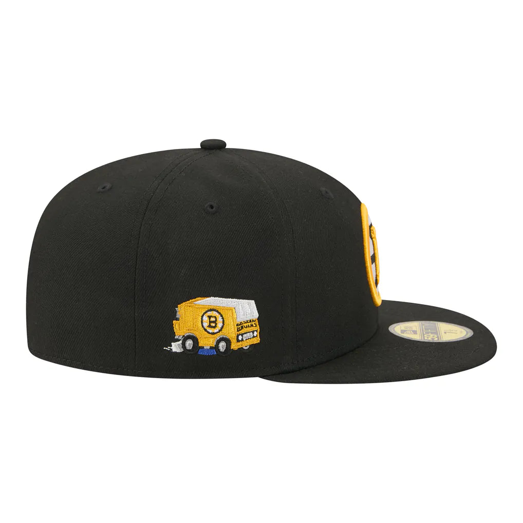 Boston Bruins New Era Zamboni 59FIFTY Fitted Hat - Black Techwosell