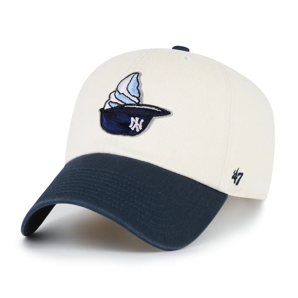 New York Yankees '47 Unisex Single Swirl Ice Cream Helmet 2.0 Clean Up Adjustable Hat - Natural