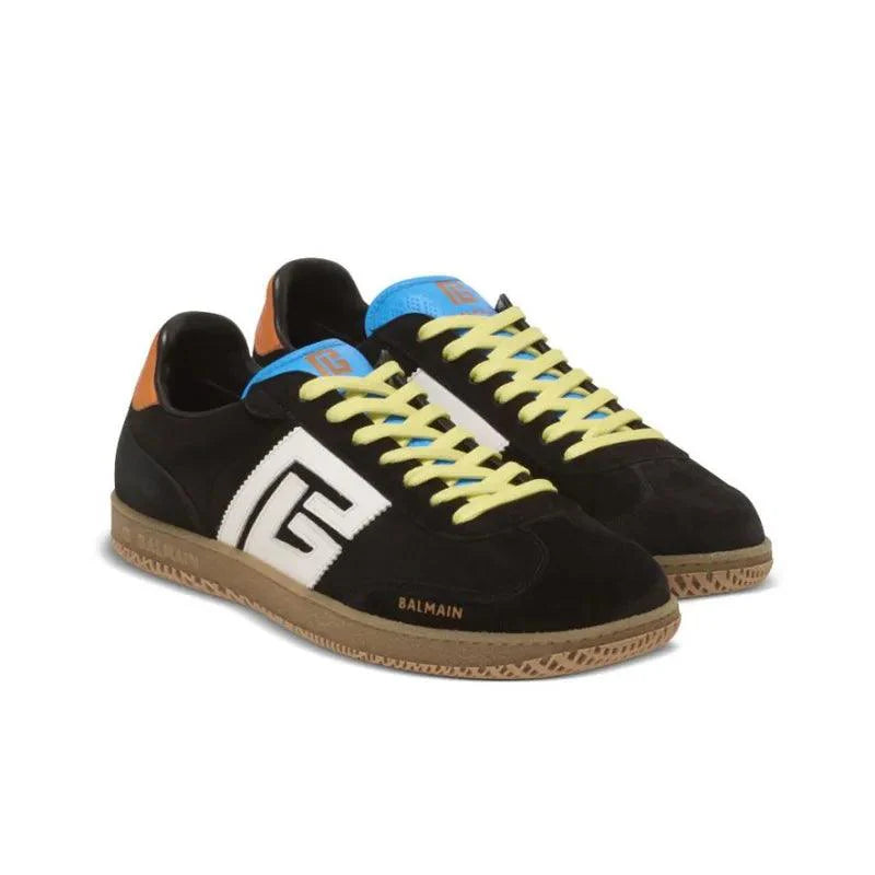 BALMAIN Logo patch Leather Sneakers Techwosell