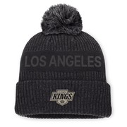 Los Angeles Kings Fanatics Road Phantom Cuffed Knit Hat with Pom - Charcoal Techwosell
