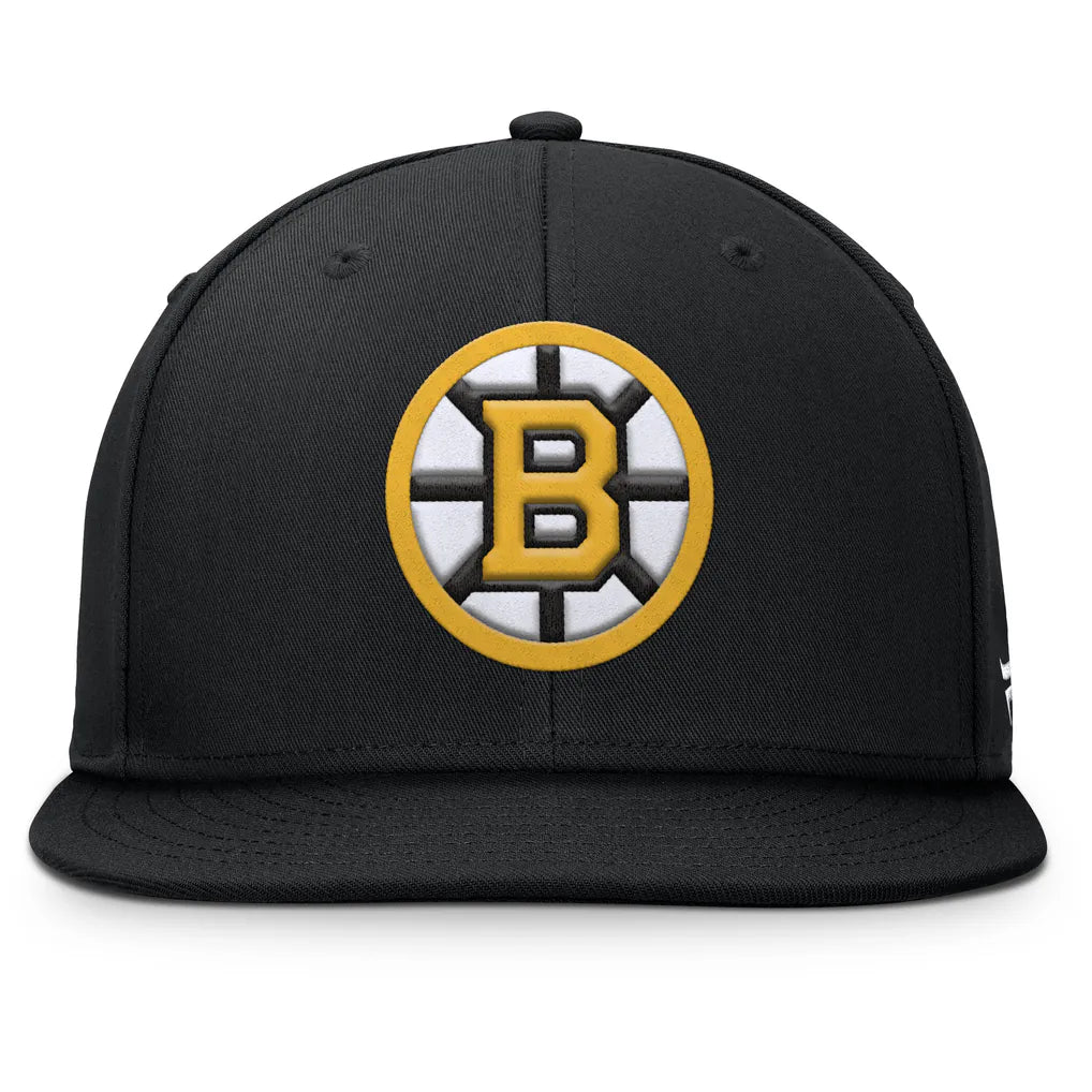 Boston Bruins Fanatics Primary Logo Snapback Hat - Black Techwosell