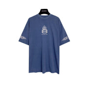 Balenciaga Light Blue T-Shirt Without Collar Techwosell