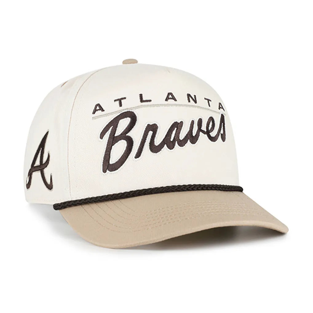 Atlanta Braves '47 Neutral Terrain Hitch Rope Adjustable Hat - Natural/Tan Techwosell