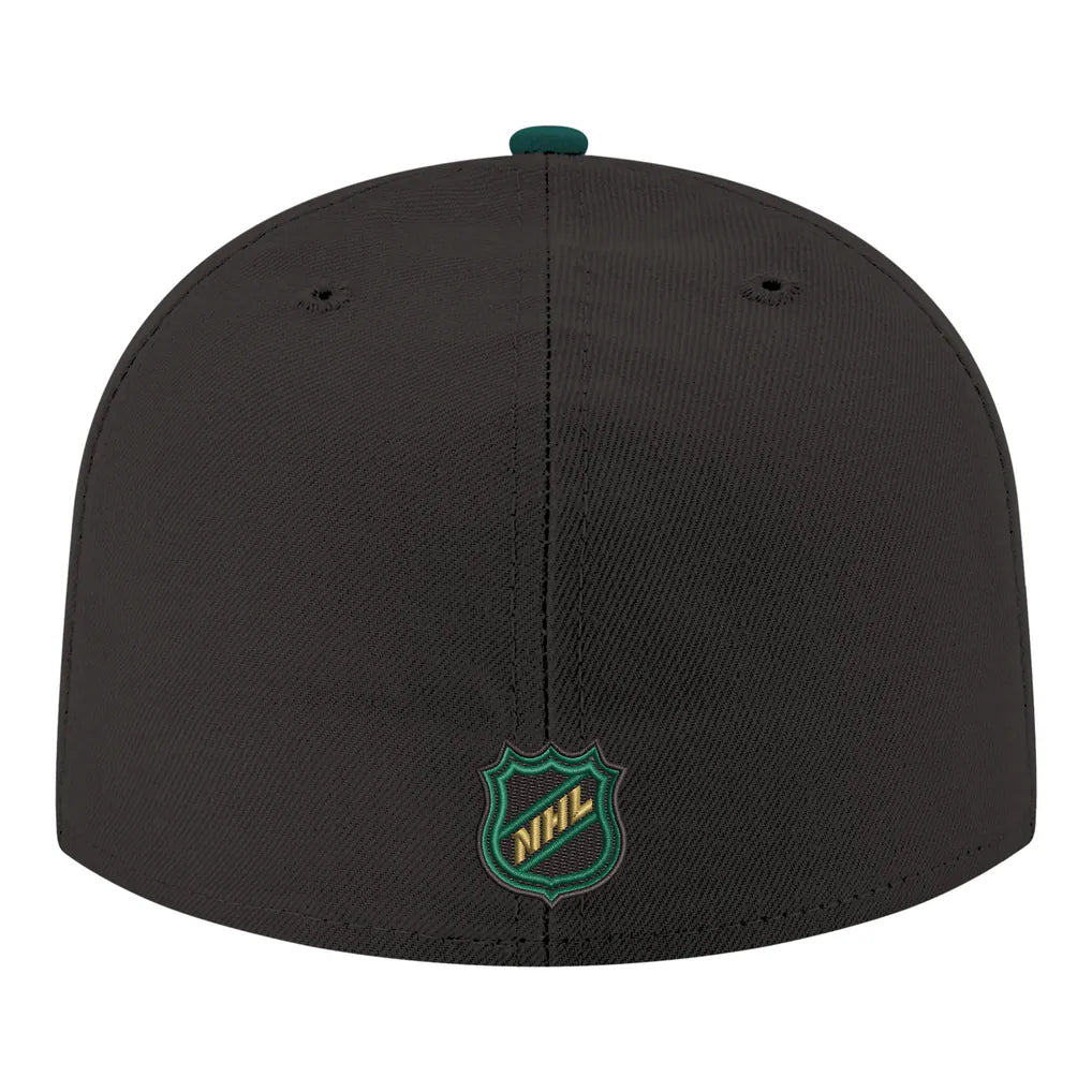 Dallas Stars New Era Core Logo Two-Tone 59FIFTY Fitted Hat - Black