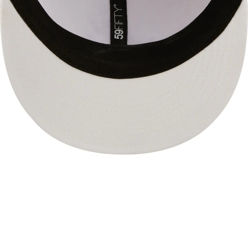 Los Angeles Dodgers New Era White on White 59FIFTY Fitted Hat Techwosell