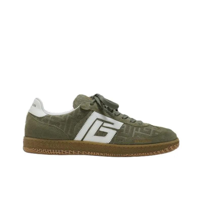 BALMAIN Swan Low-Top Skateboard Shoes 'Green'