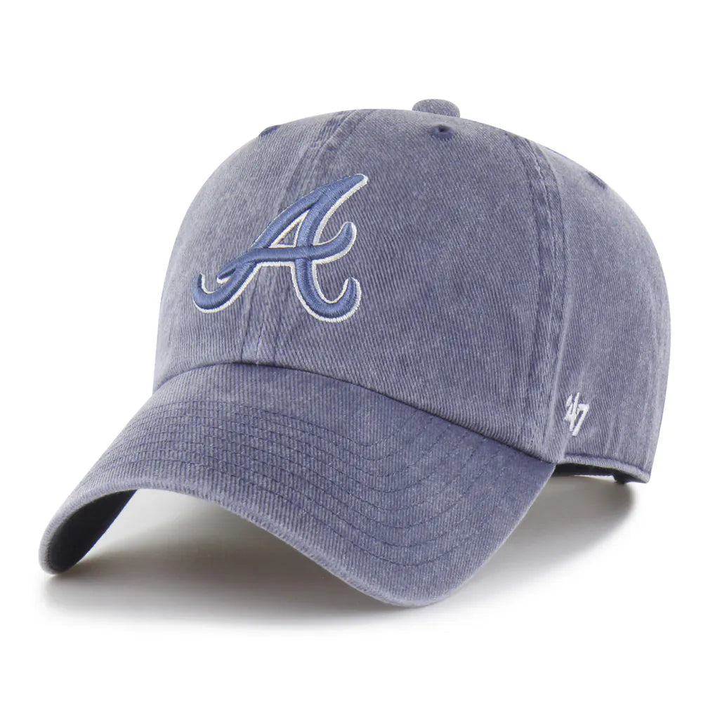 Atlanta Braves '47 Pigment Clean Up Adjustable Hat - Navy
