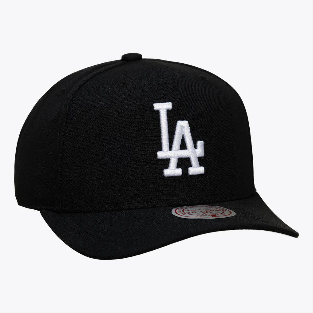 Los Angeles Dodgers Mitchell & Ness Black and White Pro Crown Snapback - Black Techwosell
