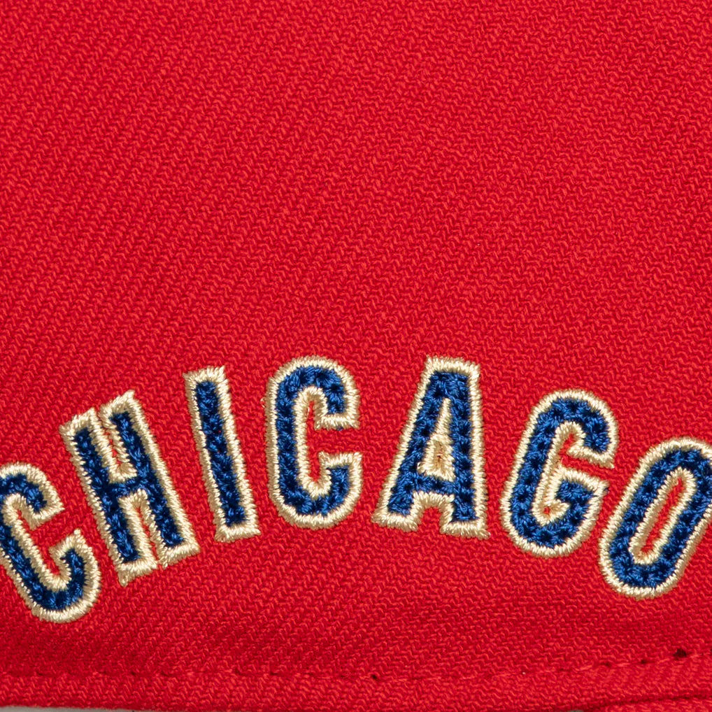 Chicago Cubs Mitchell & Ness Secondary Pop Pro Snapback Hat - Red Techwosell