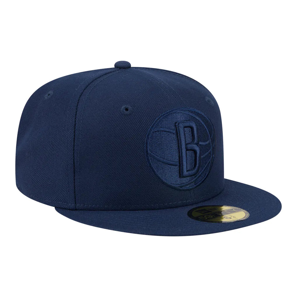 Brooklyn Nets New Era Tonal Color Pack 59FIFTY Fitted Hat - Navy Techwosell