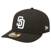 San Diego Padres New Era Low Profile 59FIFTY Fitted Hat - Black Techwosell