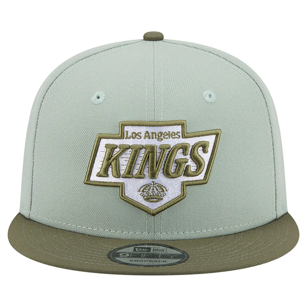 Los Angeles Kings New Era Color Pack 9FIFTY Snapback Hat - Sage Green/Olive Techwosell