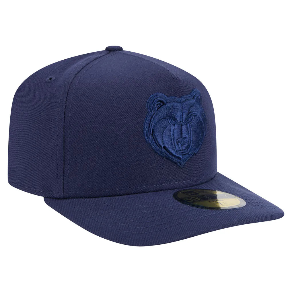 Memphis Grizzlies New Era Colorpack A-Frame Pinch Front 59FIFTY Fitted Hat - Navy