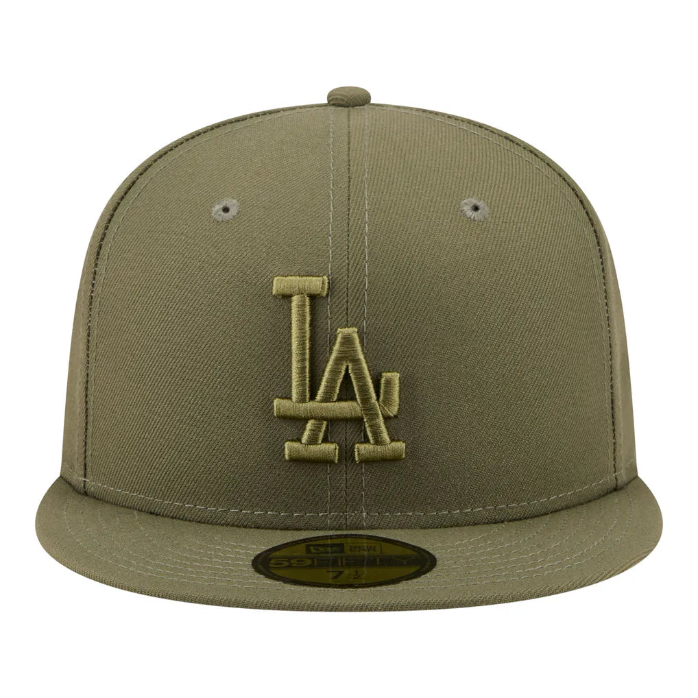 Los Angeles Dodgers New Era Color Pack 59FIFTY Fitted Hat - Olive Techwosell