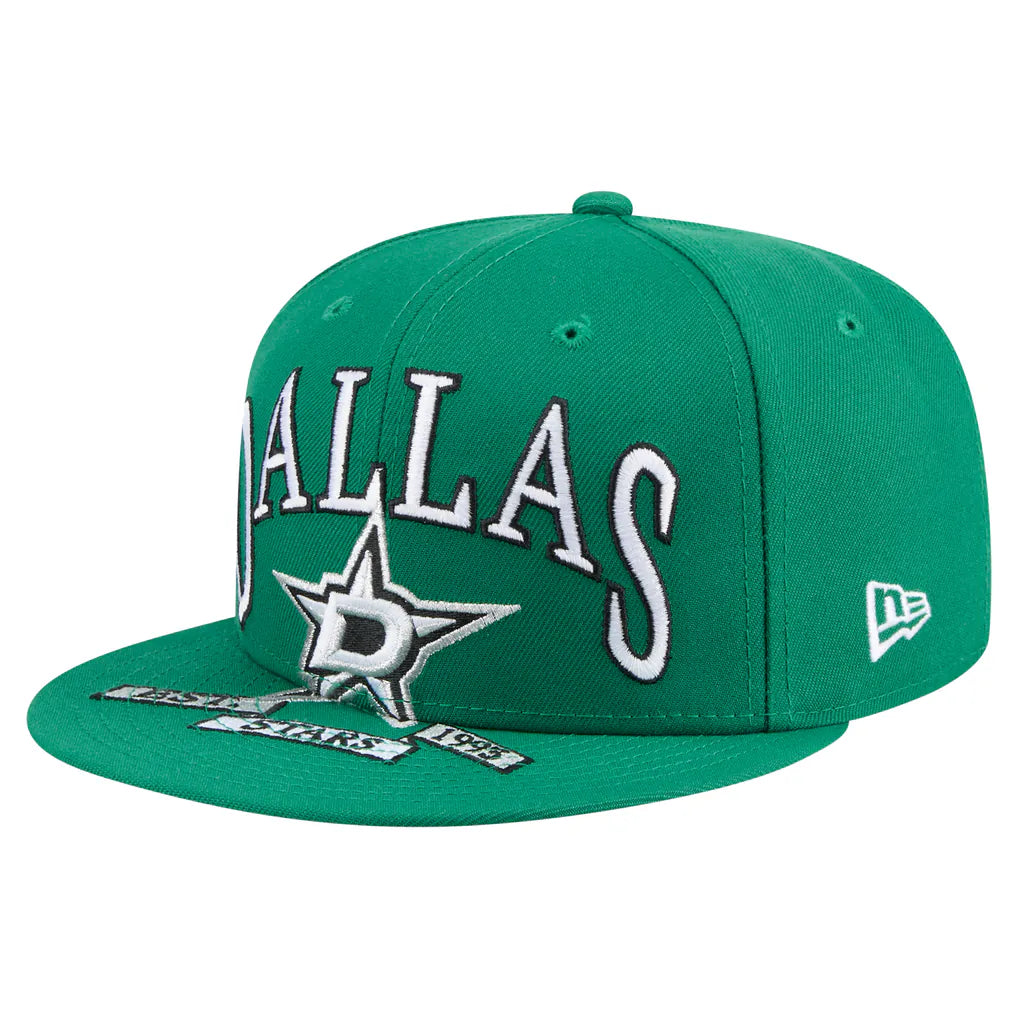 Dallas Stars New Era Oversized Vintage Arch 59Fifty Fitted Hat - Kelly Green Techwosell