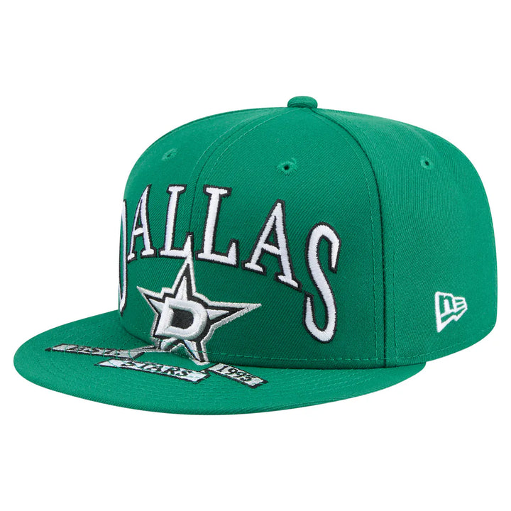 Dallas Stars New Era Oversized Vintage Arch 59Fifty Fitted Hat - Kelly Green