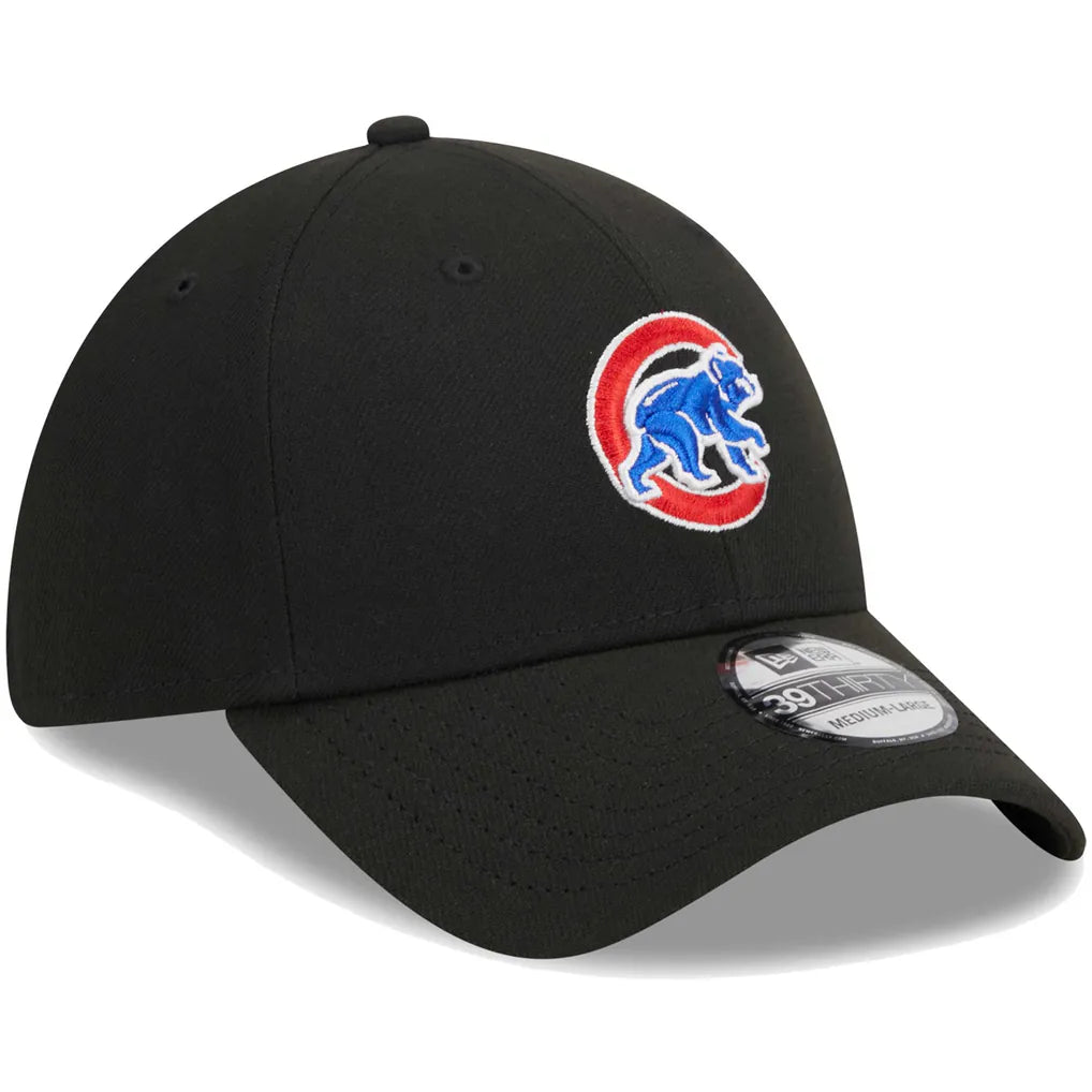 Chicago Cubs New Era Logo 39THIRTY Flex Hat - Black