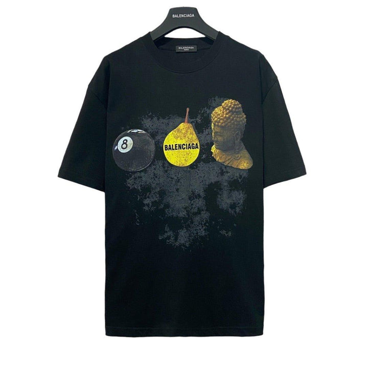 Balenciaga Black T-Shirt Without Collar
