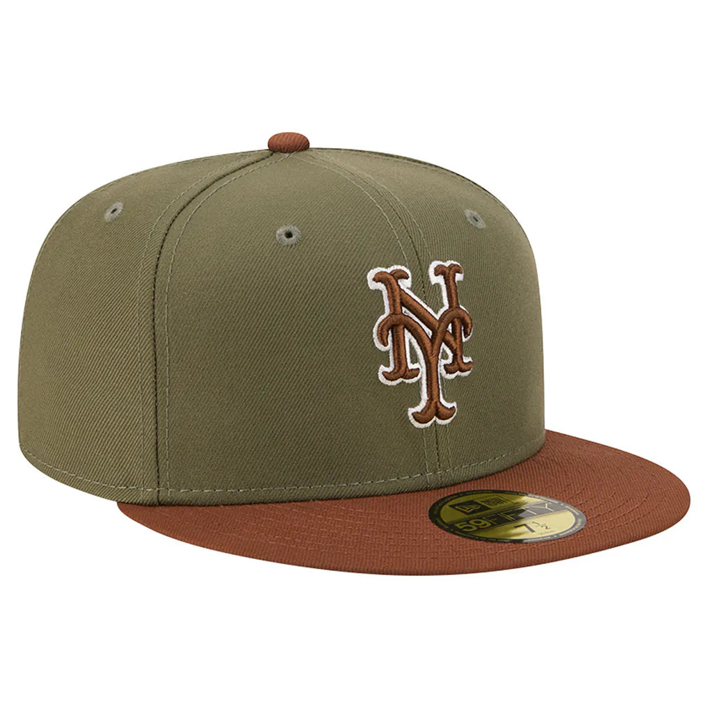 New York Mets New Era Color Pack 59FIFTY Fitted Hat - Olive/Brown