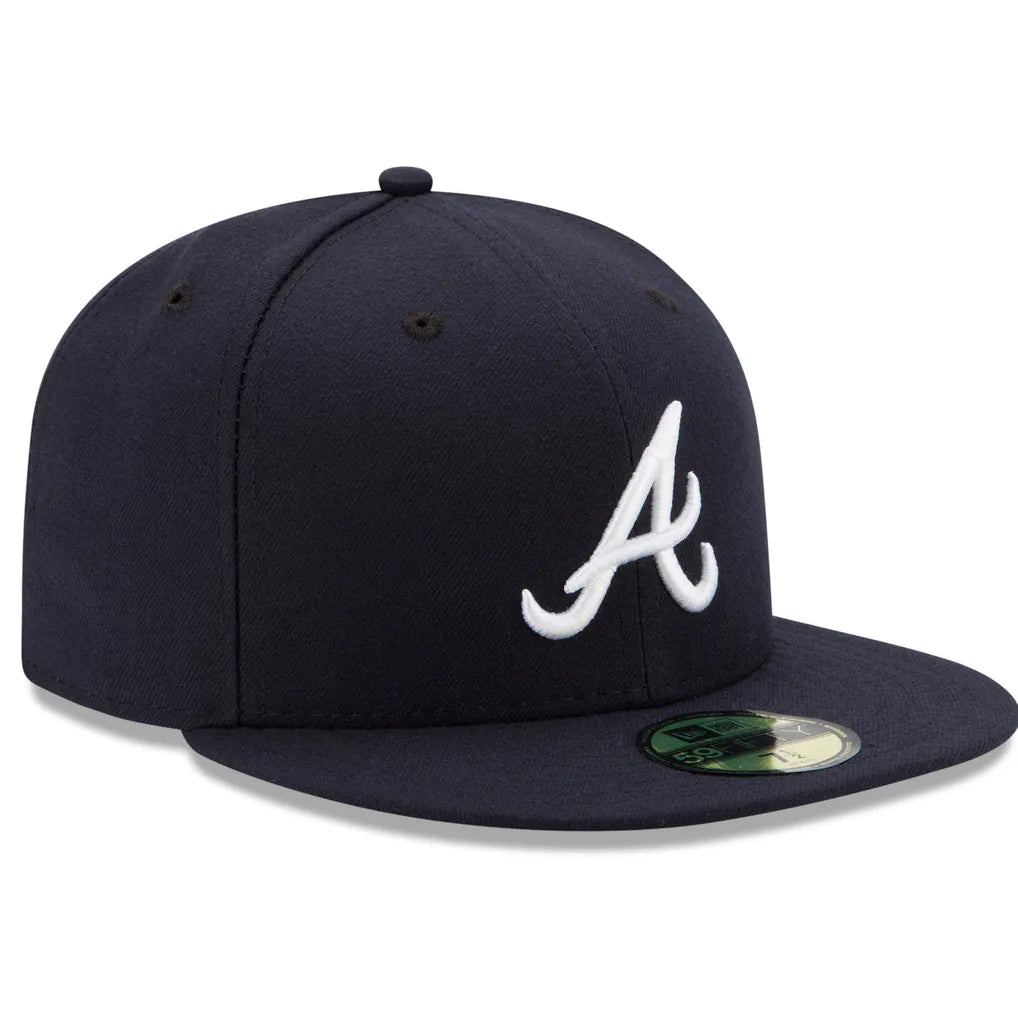 Atlanta Braves New Era Road Authentic Collection On-Field 59FIFTY Fitted Hat - Navy Techwosell