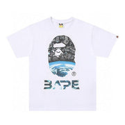 Bathing Ape White T-Shirt without Collar Techwosell
