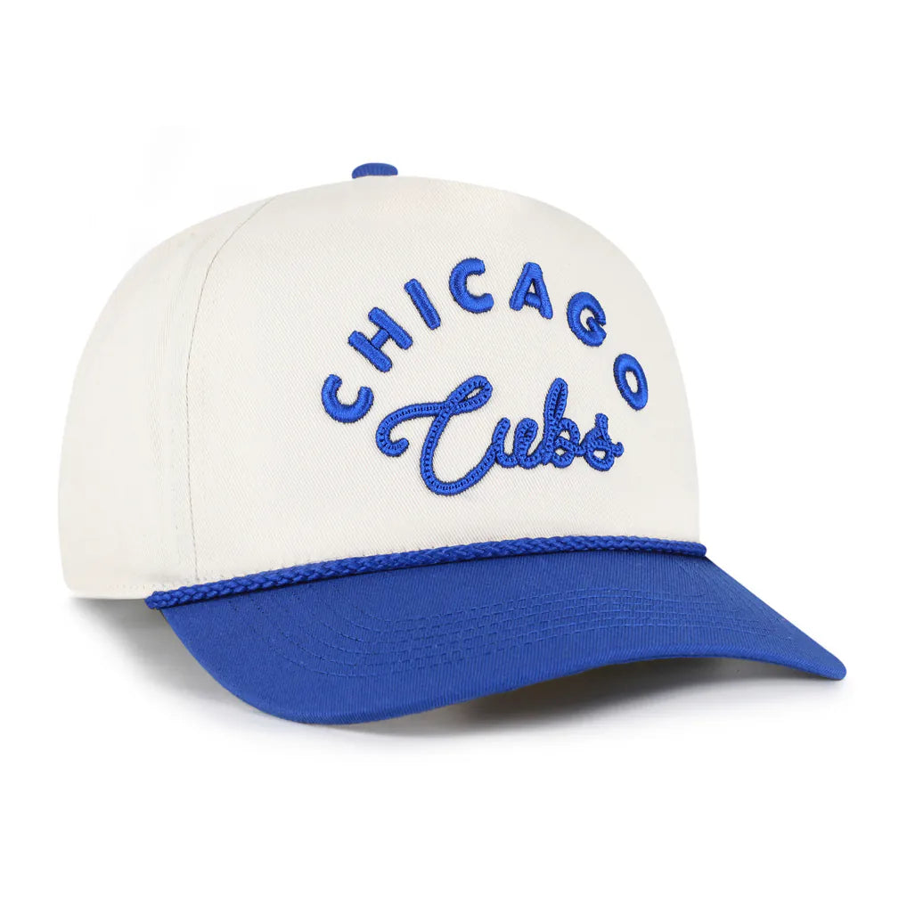 Chicago Cubs '47 Unisex Rope Script Hitch Adjustable Hat - Natural/Royal Techwosell