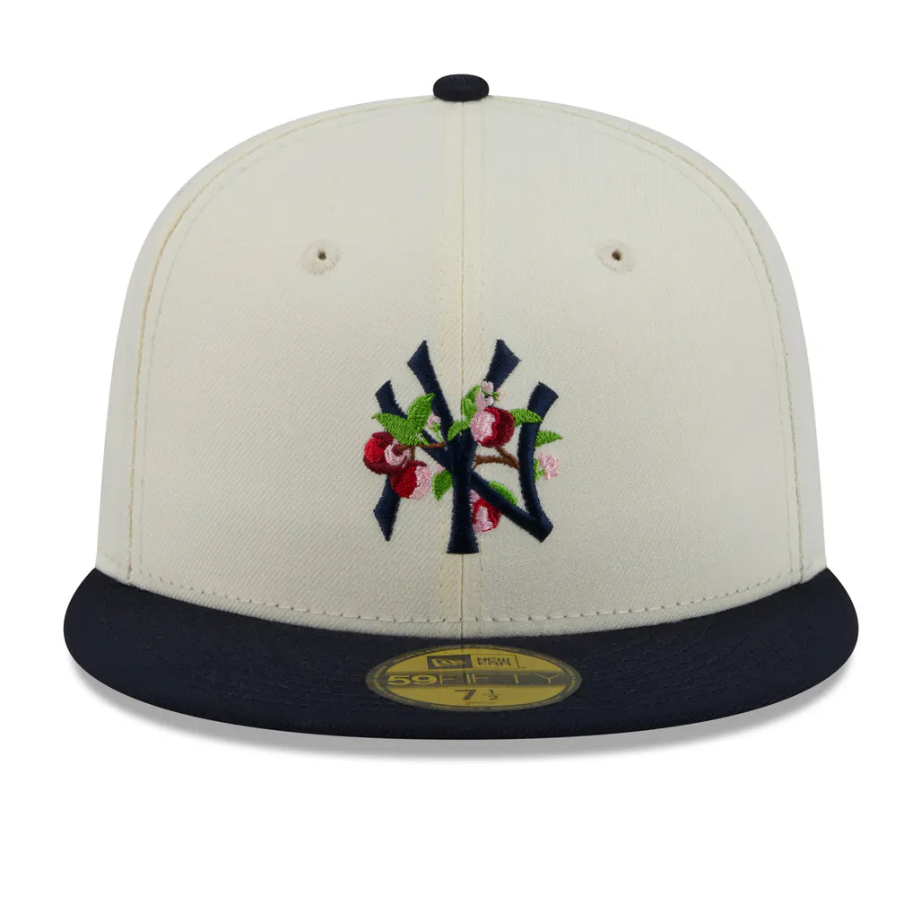 New York Yankees New Era Blossom 59FIFTY Fitted Hat - White/Navy