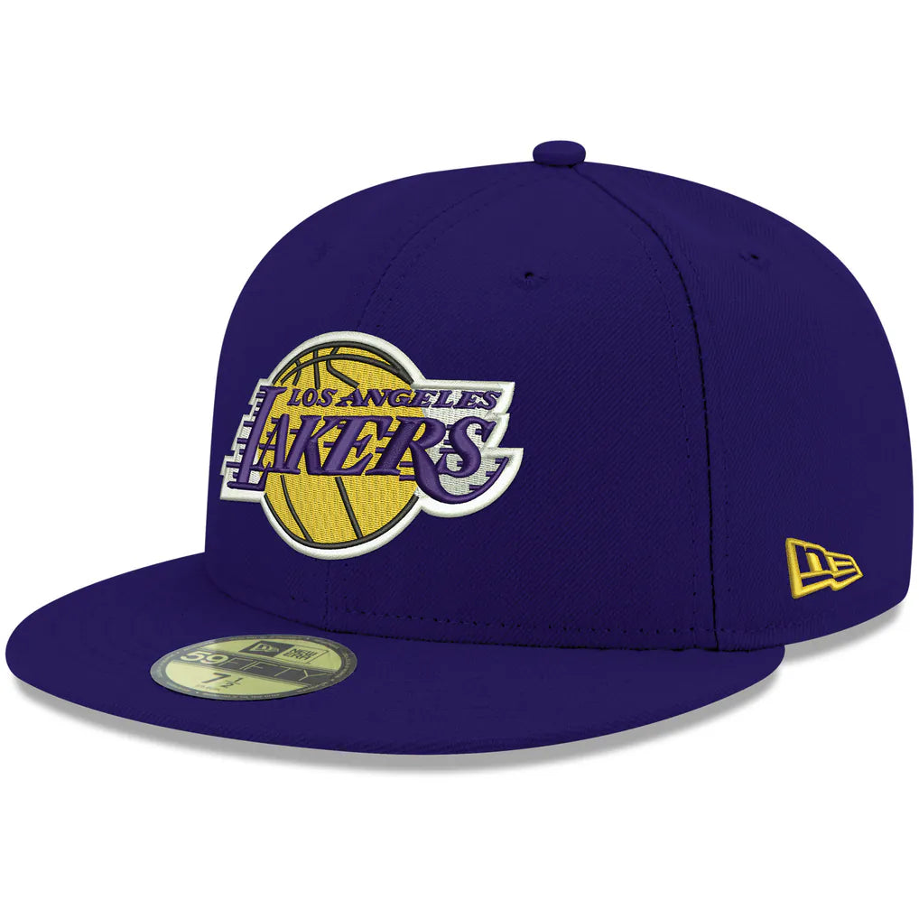 Los Angeles Lakers New Era Official Team Color 59FIFTY Fitted Hat - Purple