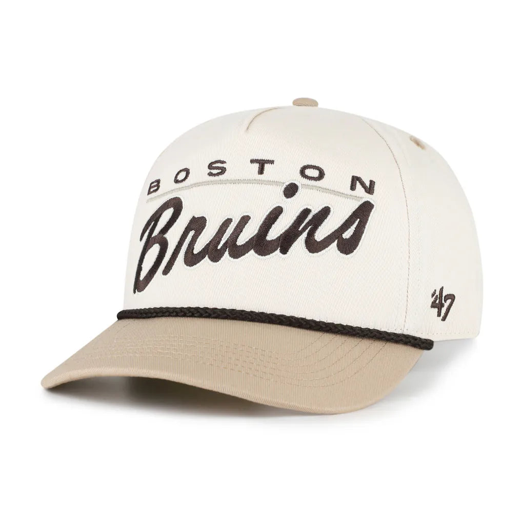 Boston Bruins '47 Neutral Terrain Hitch Rope Adjustable Hat - Natural/Tan