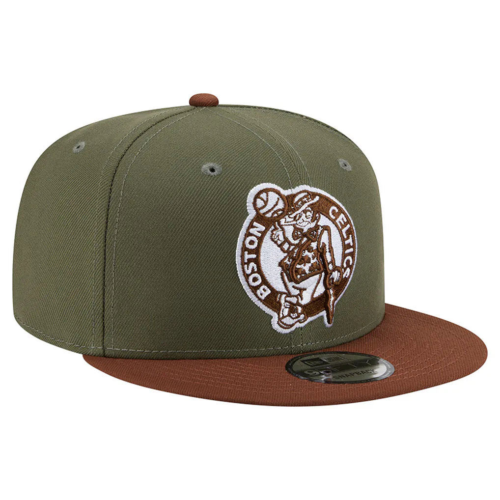 Boston Celtics New Era Color Pack 9FIFTY Snapback Hat - Green/Brown Techwosell