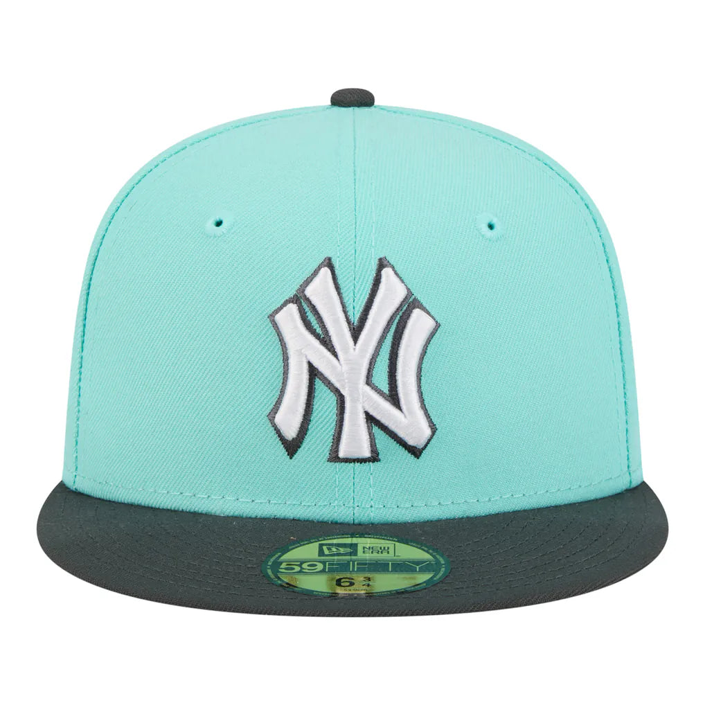 New York Yankees New Era Two-Tone Color Pack 59FIFTY Fitted Hat - Turquoise/Charcoal