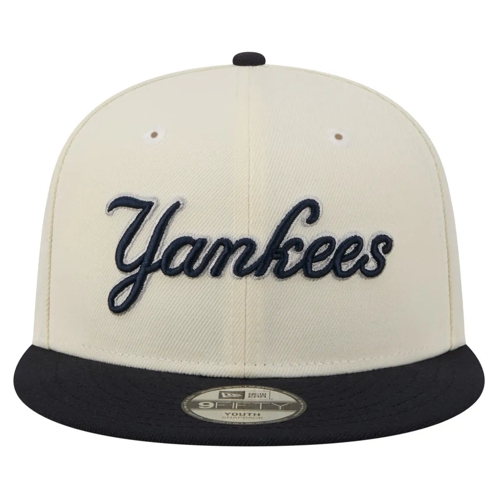 New York Yankees New Era Youth Two-Tone 9FIFTY Snapback Hat - White