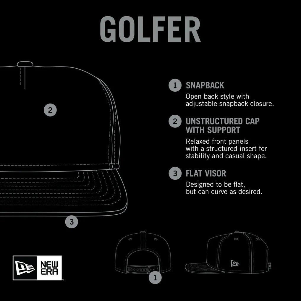 Los Angeles Lakers New Era Throwback Dye Golfer Snapback Hat - Purple/Gold