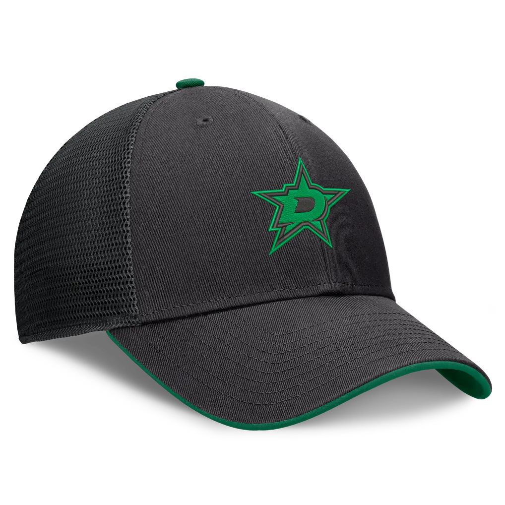 Dallas Stars Fanatics Fundamental Limits Trucker Adjustable Hat - Black Techwosell