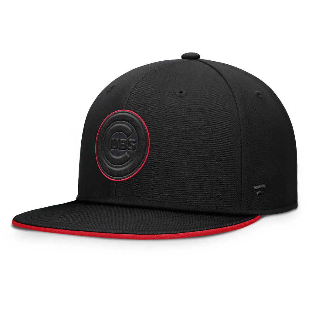 Chicago Cubs Fanatics Glint Snapback Hat - Black Techwosell