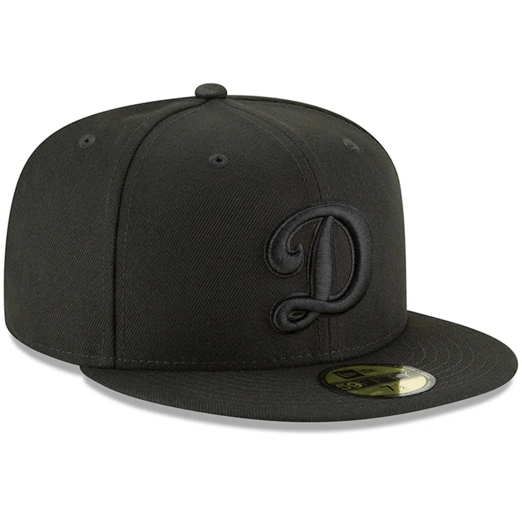 Los Angeles Dodgers New Era Secondary Logo Basic 59FIFTY Fitted Hat - Black Techwosell