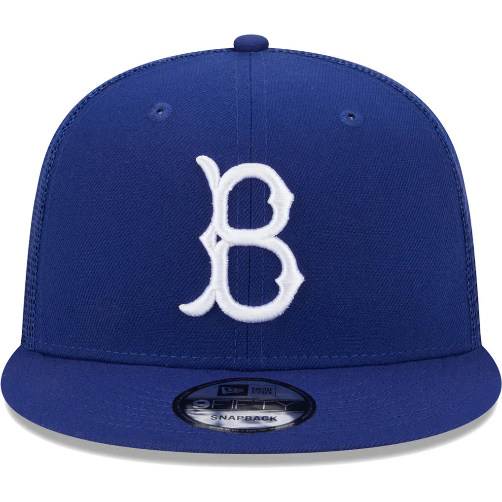 Brooklyn Dodgers New Era Cooperstown Collection Team Color Trucker 9FIFTY Snapback Hat - Royal Techwosell