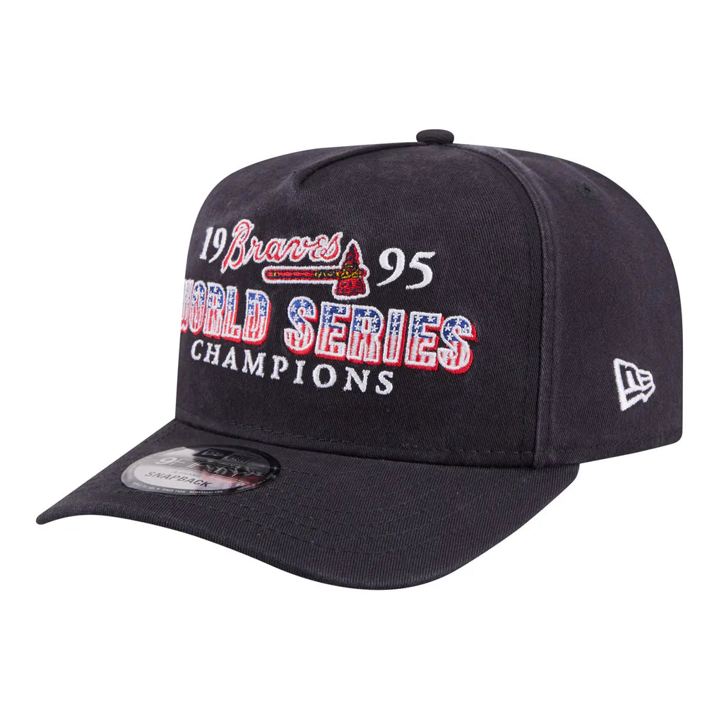 Atlanta Braves New Era 1995 World Series Champions Historic 9FIFTY A-Frame Snapback Hat - Navy