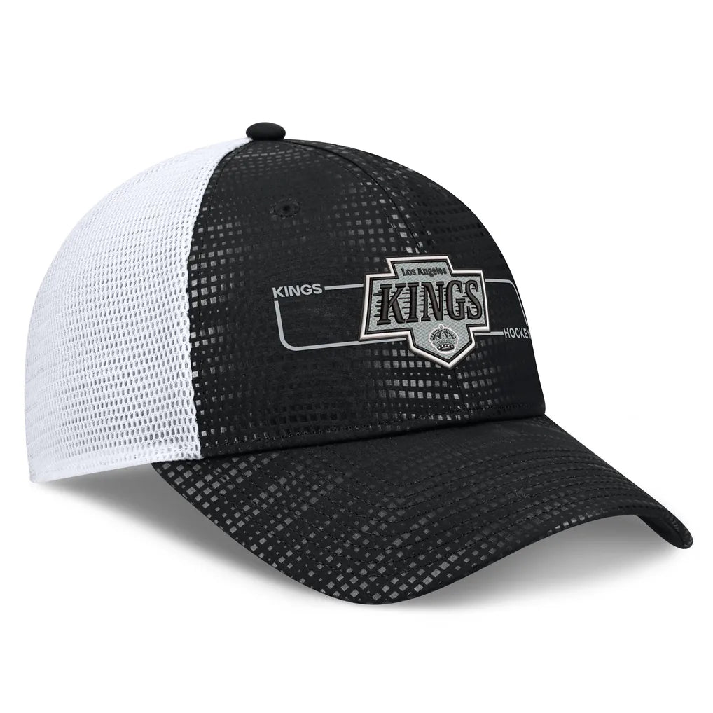 Los Angeles Kings Fanatics Authentic Pro Rink Boxed Logo Trucker Hat - Black