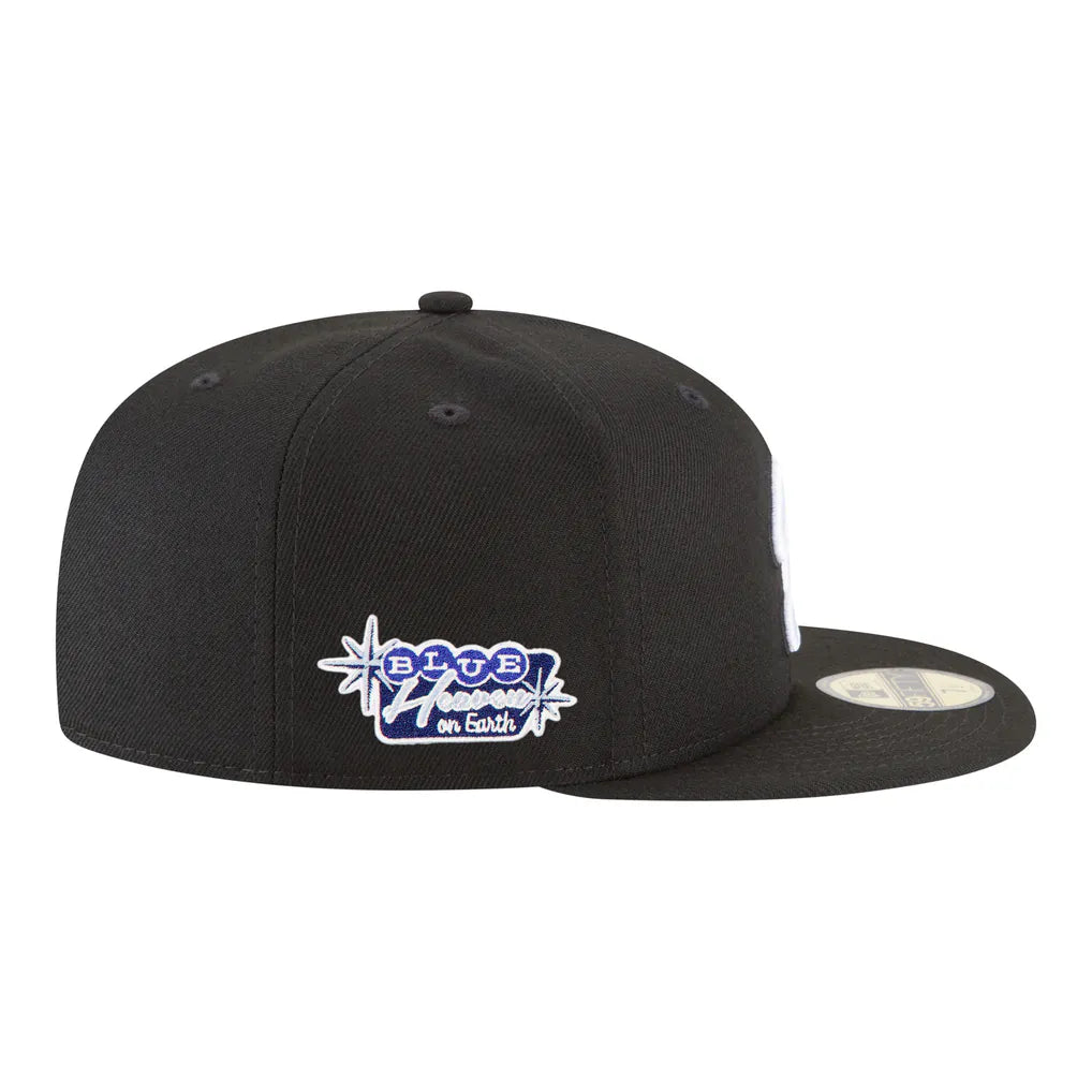 Los Angeles Dodgers New Era Blue Heaven On Earth Marquee Patch 59FIFTY Fitted Hat - Black