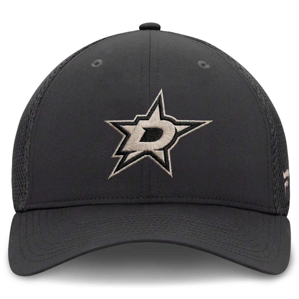 Dallas Stars Fanatics Road Meshback Stretch Hat - Charcoal Techwosell