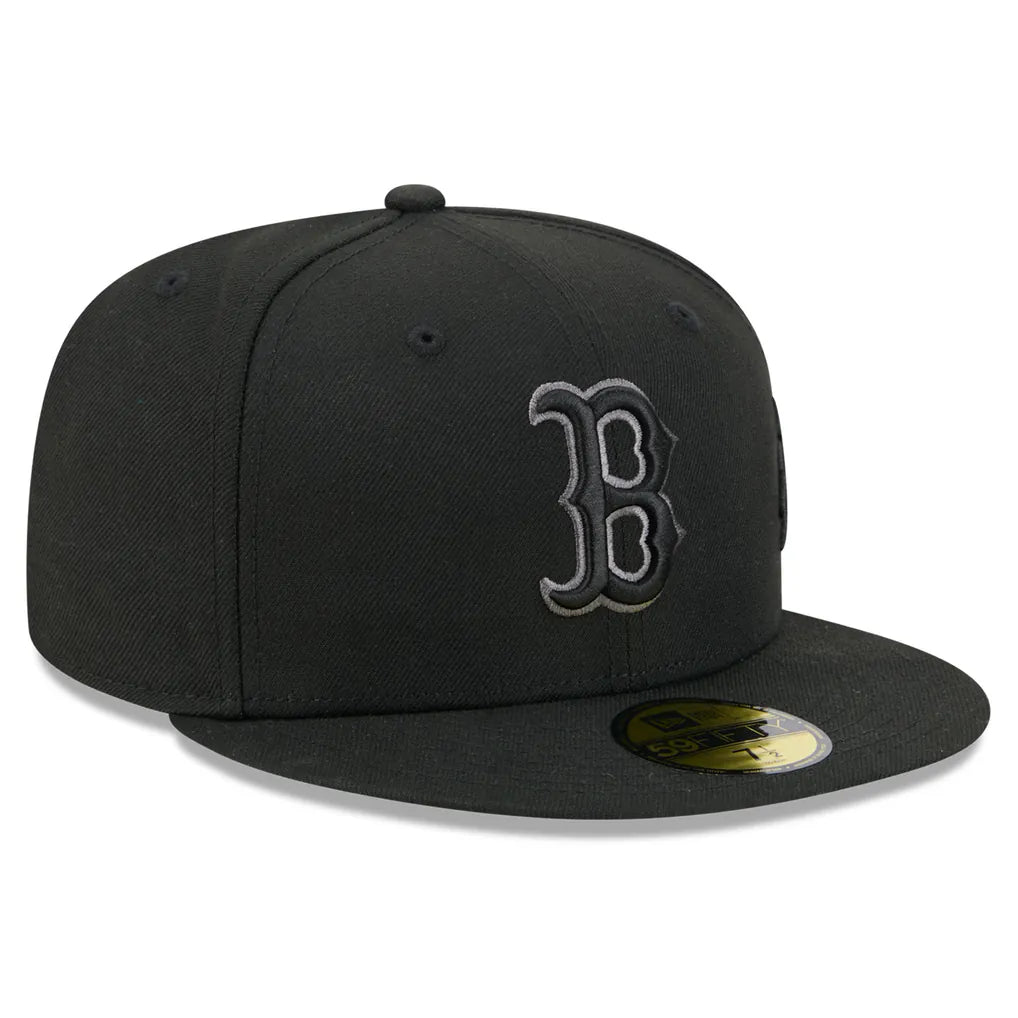 Boston Red Sox New Era Side Script 59FIFTY Fitted Hat - Black Techwosell