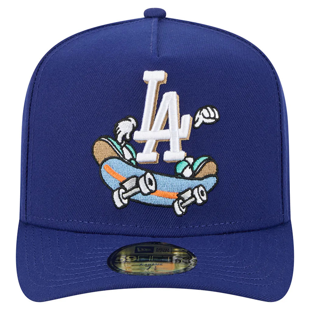 Los Angeles Dodgers New Era Cartoon A-Frame 59FIFTY Fitted Hat - Dark Blue
