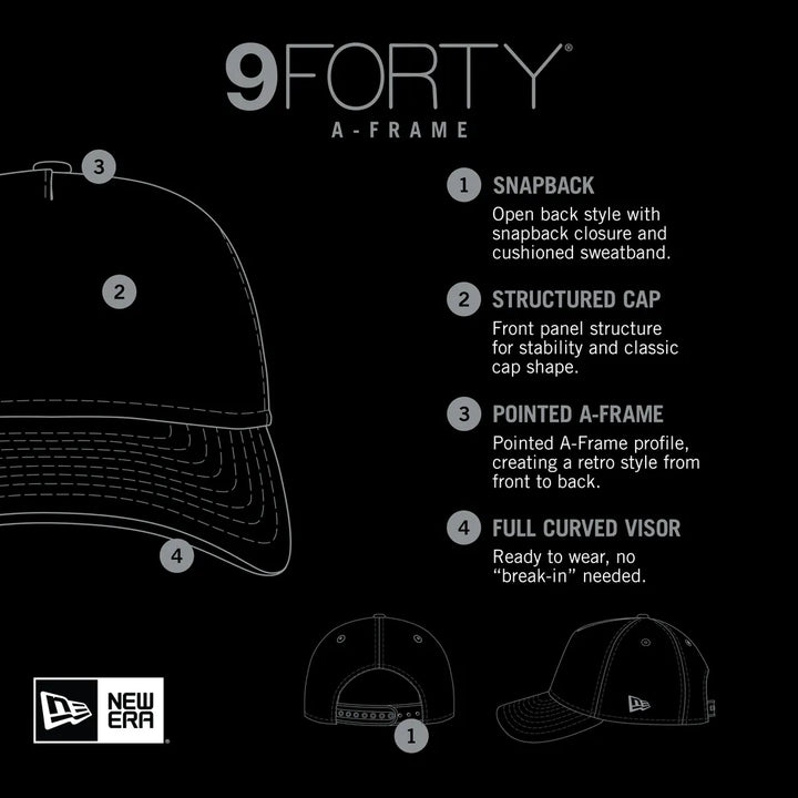 New York Yankees New Era 9FORTY A-Frame Trucker Adjustable Hat - Navy
